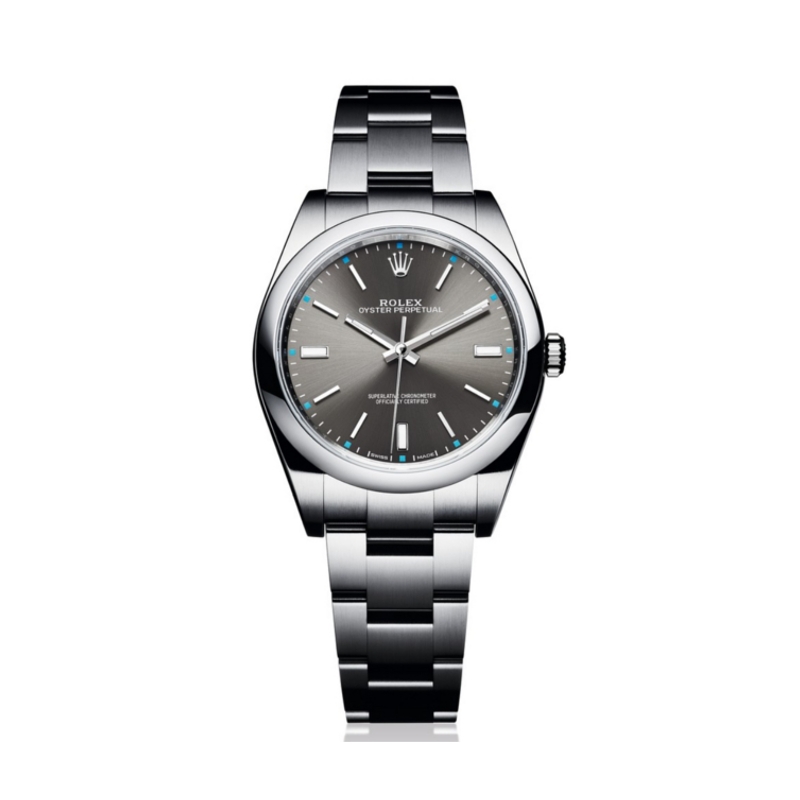 rolex oyster perpetual 39 rhodium review