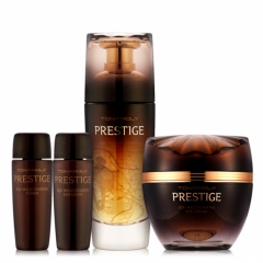 Tony Moly Prestige 24K Gold Wild Ginseng Essence 30ml Set - Free Eye Cream, Toner, Emulsion