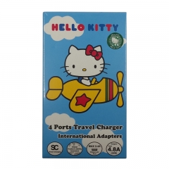 ANIMATION WORKSHOP Hello Kitty Verbatim 4 Port Travel Adapter