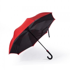 Remax Double-Deck Outward Closed Umbrella Red