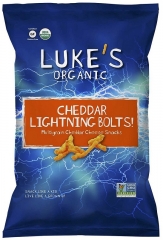 Luke's Organic Multigrain Cheddar Lightning Bolts Cheese 4oz 12's packs