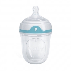 Nuby Silicone Comfort Bottle 150ML with Slow Flow Silicone Comfort Nipple & Cover 