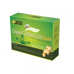 Leptin Green Coffee 1000 Gold Weight Loss Coffee with Ginger (18 Sachets/box) 