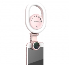 Funipica Beauty Selfie LED Light with Wide Angle Camera Lens
