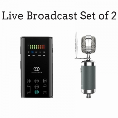 Live Broadcast Sound Card & Professional Microphone set
