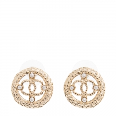 NEW CHANEL A99388 Metal Gold Earrings
