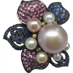 L'Victoire The Graceful Pearl Sapphire Ring 
