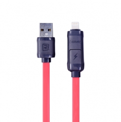 Remax RC-27t 2 in 1 for iPhone & Android Data Cable  Yellow