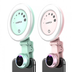 Funipica Wide Angle Camera Lens with Beauty Selfie LED Light