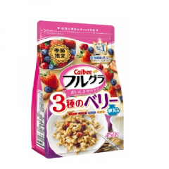 Calbee Fruit Granola Breakfast Cereal Milky Berry 450g