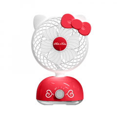 Original Hello Kitty Swinging Rechargeable Portable Fan (Red)