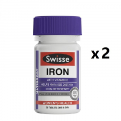 Swisse Ultiboost Iron Supplement 30 Tablets x2