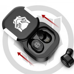 Original Marvel Avengers bluetooth wireless earbuds with charging protector case TWS - Black Panther