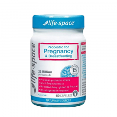 LIFE SPACE Pregnancy & Breastfeeding Probiotic 60 Capsules