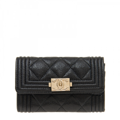 Chanel Short Button Wallet Calfskin A80603 GP