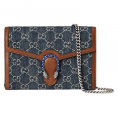 Gucci Dionysus mini chain bag blue and ivory GG denim 4012314483