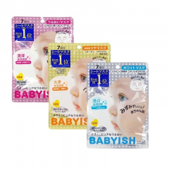 Kose Cosmeport Babyish Clear Turn Collagen Face Mask 7pcs